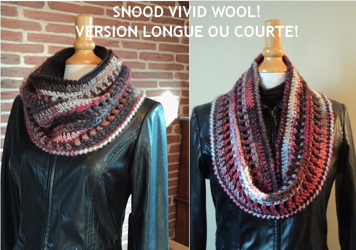 Tuto and Co : Snood Vivid Wool en version longue ou courte ! (crochet