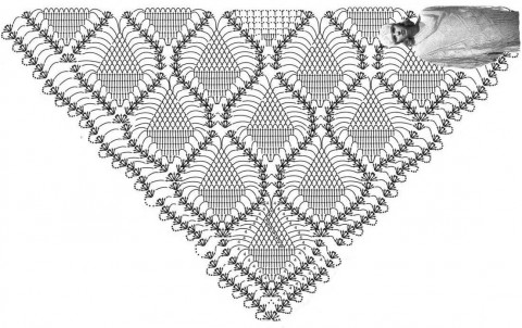 châle sandy croche wool gris bleu